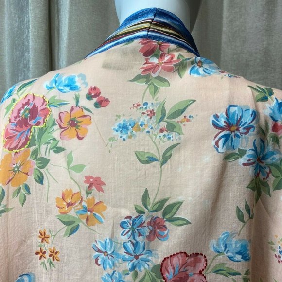 Aratta Nicola Tassel Trim Kimono NWT • Small • Floral Jacket Open Front Summer - Picture 7 of 7